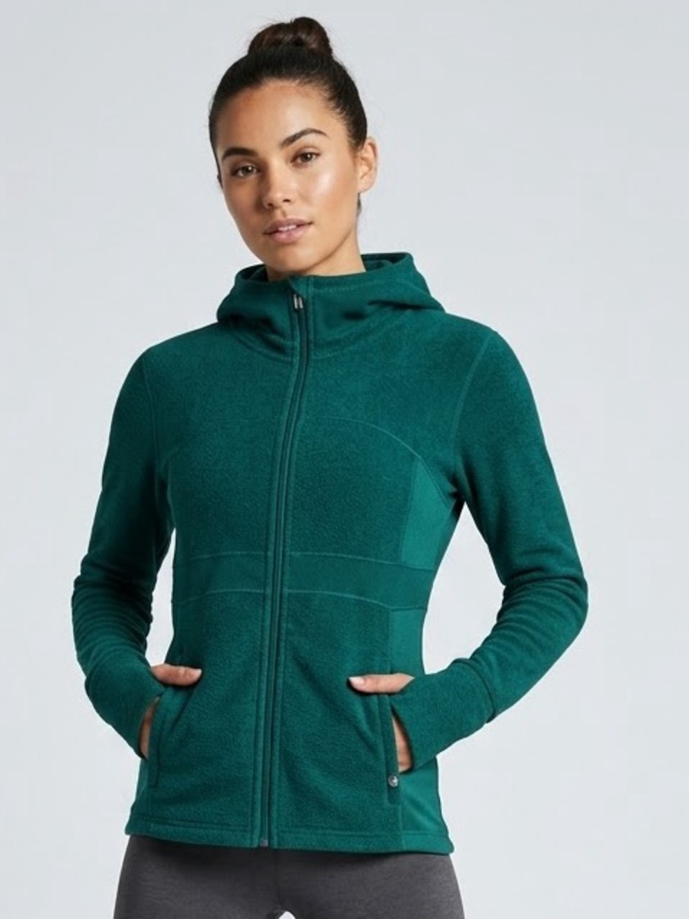 prAna Teal Green Full Zip Hooded Active Jacket Women’s Size Large